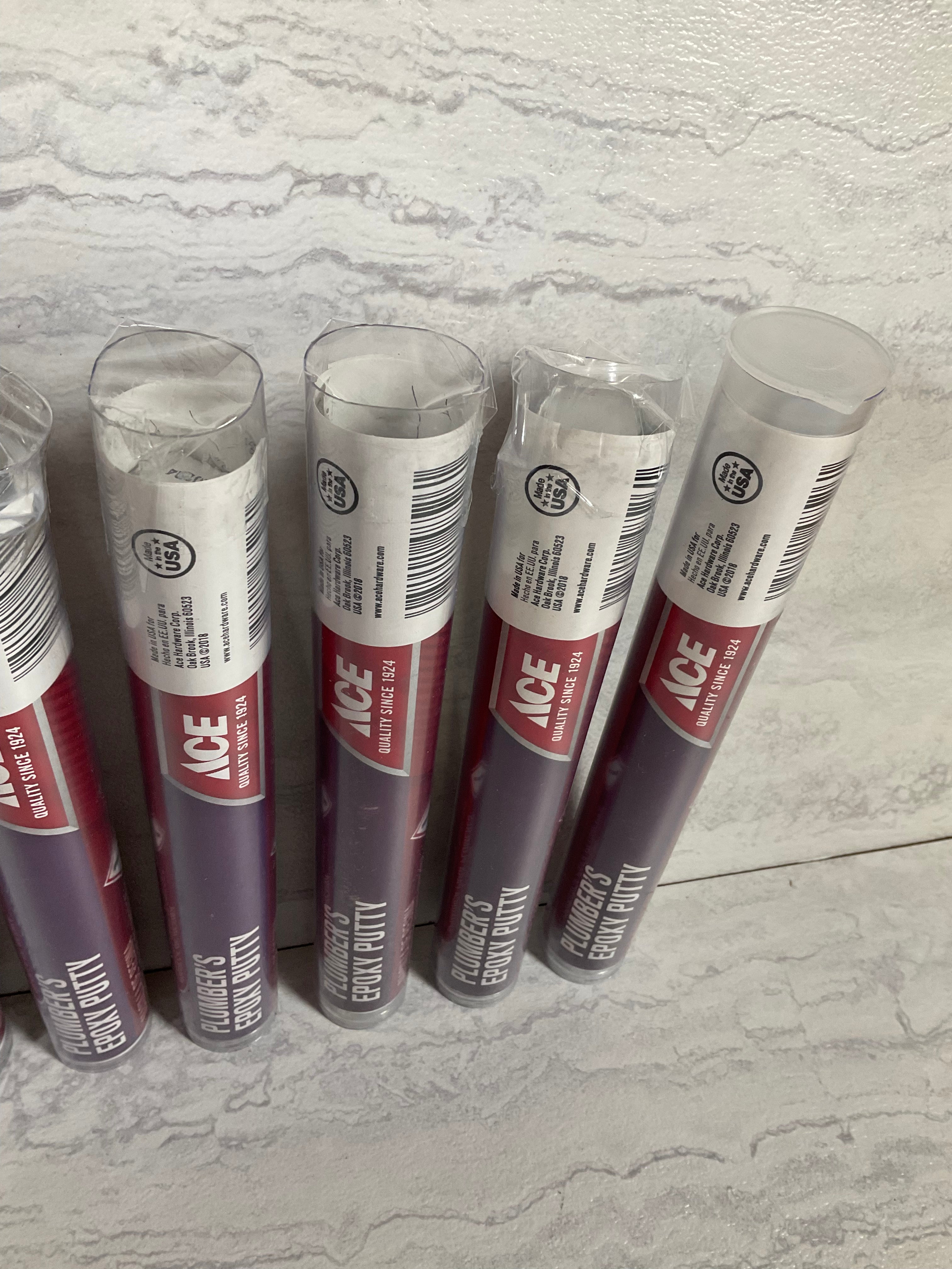 Ace Gray Plumbers Epoxy Putty 4 oz, Lot of 6 (6934957654199)